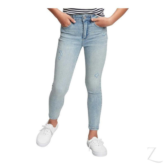 Buy-Girls' High Rise Super Stretchy Super Skinny Super Strong Denim Jeans | Detailed | "Bobo"-Light Wash Blue-5 Years-Online-in South Africa-on Zalemart