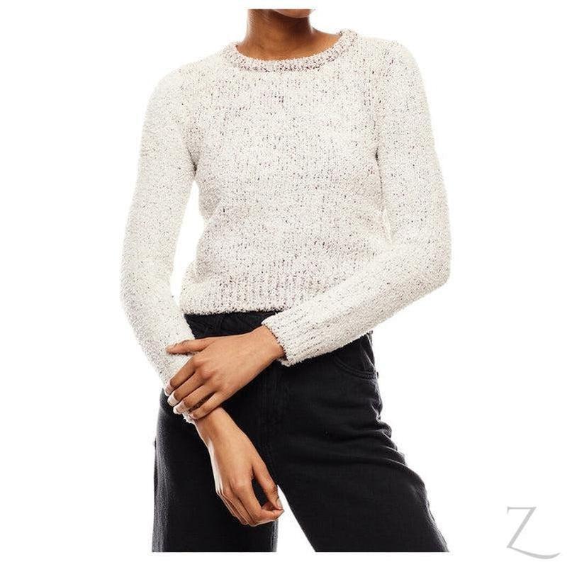 Buy-Ladies Cropped Woolly Sweater | Plain | "Ria" - B Grade-Brown & White-S-Online-in South Africa-on Zalemart