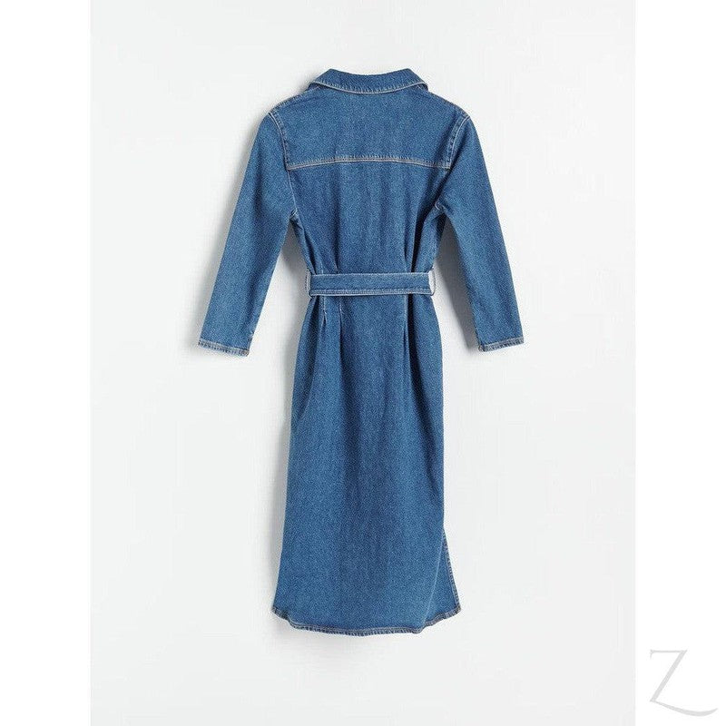 Buy-Ladies Denim Shirt Dress | No Belt | "Liwe"-Online-in South Africa-on Zalemart