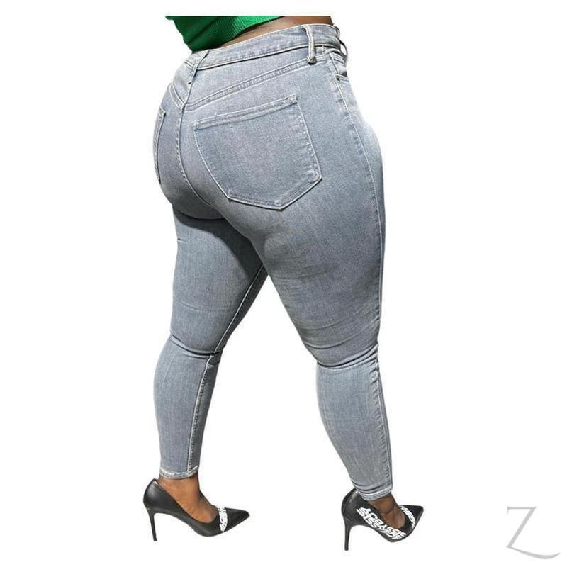Buy-Ladies Extra High Rise Super Skinny Super Stretchy Strong Denim Jeans | Plain | "Samina" - B Grade-Online-in South Africa-on Zalemart