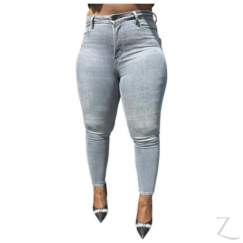 Buy-Ladies Extra High Rise Super Skinny Super Stretchy Strong Denim Jeans | Plain | "Samina"-B Grade (Small Rejects)-Online-in South Africa-on Zalemart