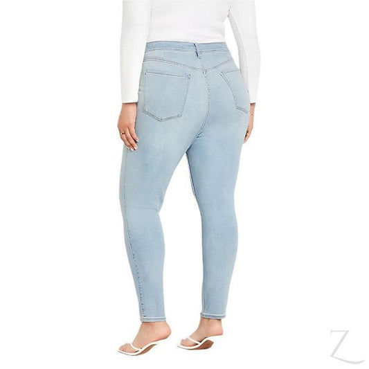 Buy-Ladies Extra High Rise Super Skinny Super Stretchy Strong Denim Jeans | Ripped | "Samina"-Online-in South Africa-on Zalemart