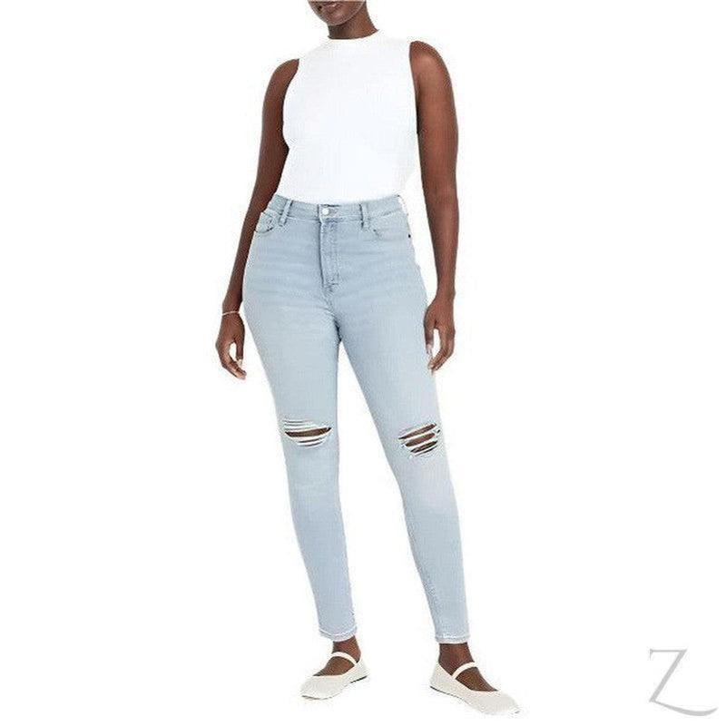 Buy-Ladies Extra High Rise Super Skinny Super Stretchy Strong Denim Jeans | Ripped | "Samina" - B Grade-Online-in South Africa-on Zalemart