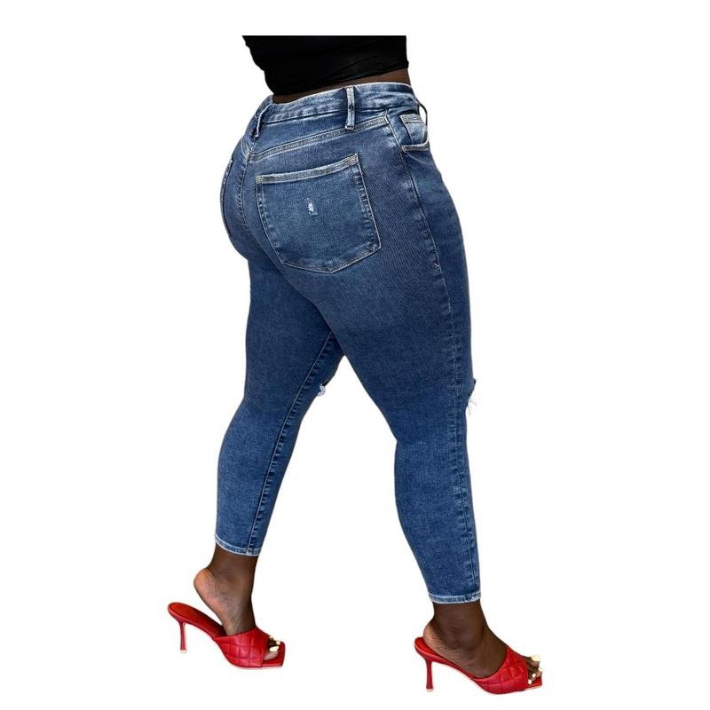 Buy-Ladies Extra High Rise Super Skinny Super Stretchy Super Strong Denim Jeans | Ripped | "Melika" - A Grade-Online-in South Africa-on Zalemart