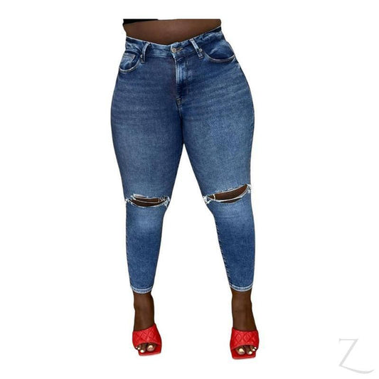 Buy-Ladies Extra High Rise Super Skinny Super Stretchy Super Strong Denim Jeans | Ripped | "Melika"-A Grade-Online-in South Africa-on Zalemart