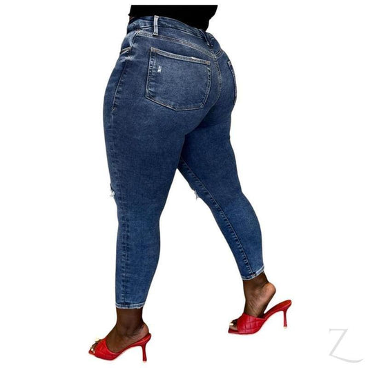 Buy-Ladies Extra High Rise Super Skinny Super Stretchy Super Strong Denim Jeans | Ripped | "Melika" - B Grade-Online-in South Africa-on Zalemart