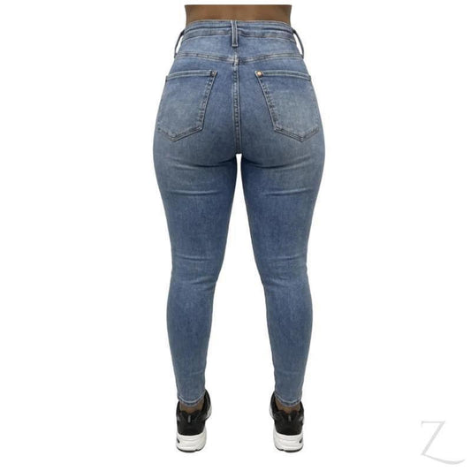 Buy-Ladies Extra High Rise Super Stretchy Super Skinny Strong Denim Jeans | One Size Fits 4 | "Futhi" - A Grade-Online-in South Africa-on Zalemart