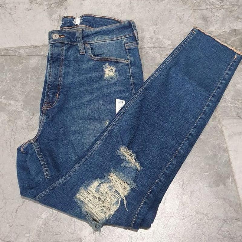 Buy-Ladies Extra High Waist Super Stretchy Super Skinny Strong Denim Jeans | Ripped | "Samina" - B Grade-Online-in South Africa-on Zalemart