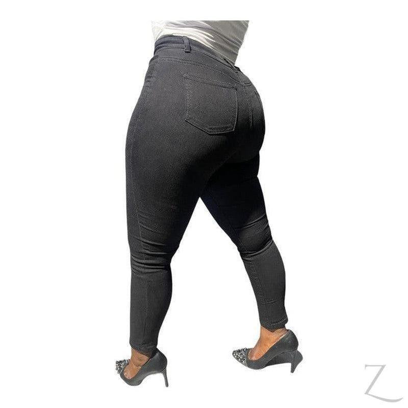 Buy-Ladies Extra High Waist Super Strong Slightly Skinny Stretchy Denim Jegging | Full Length | "Holi" - B Grade-Online-in South Africa-on Zalemart