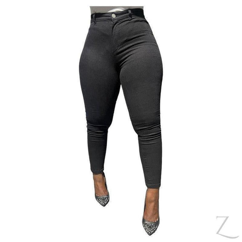 Buy-Ladies Extra High Waist Super Strong Slightly Skinny Stretchy Denim Jegging | Full Length | "Holi" - B Grade-Online-in South Africa-on Zalemart