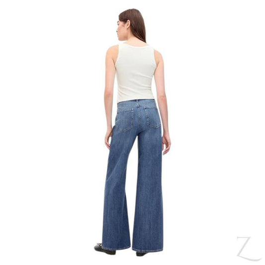 Buy-Ladies High Rise Strong Wide-Leg Denim Jeans | Plain | "Bobo" - B Grade-Online-in South Africa-on Zalemart