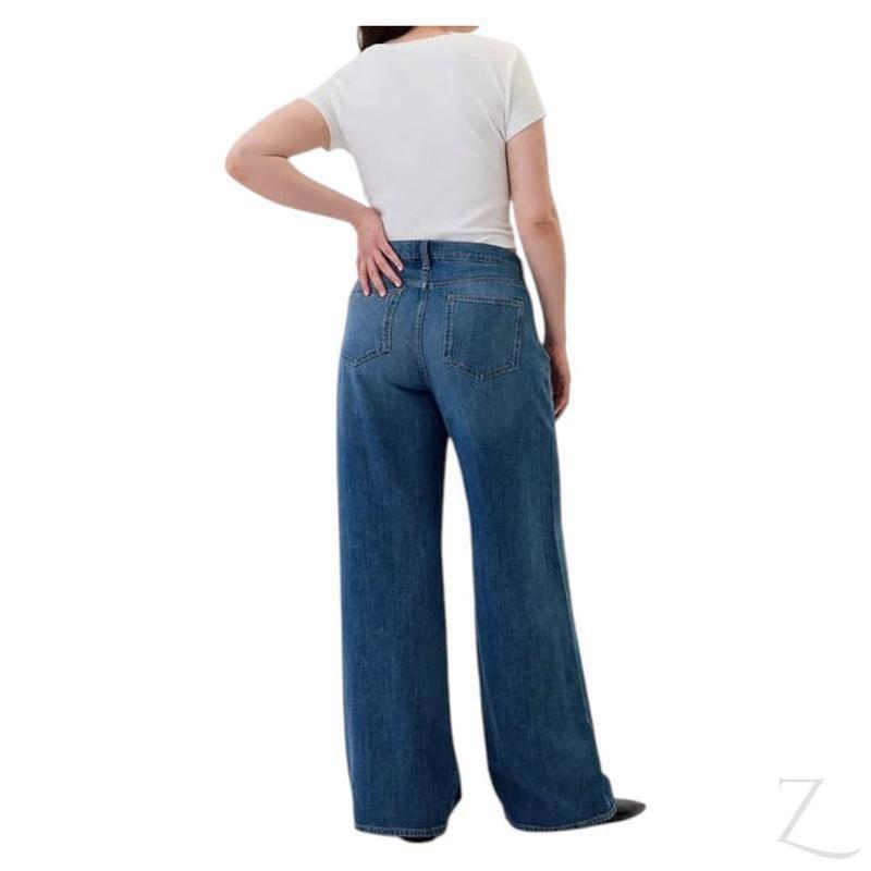 Buy-Ladies High Rise Strong Wide-Leg Denim Jeans | Plain | "Bobo" - B Grade-Online-in South Africa-on Zalemart