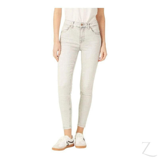 Buy-Ladies High Rise Super Skinny Super Strong Stretchy Denim Jeans | Plain | "Kawu"-Light Grey-28-Online-in South Africa-on Zalemart