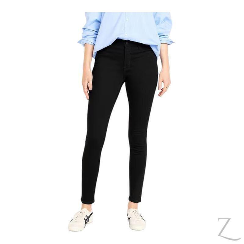 Buy-Ladies High Rise Super Skinny Super Strong Stretchy Denim Jeans | Plain | "Samina" - B Grade-Black-24-Regular-Online-in South Africa-on Zalemart
