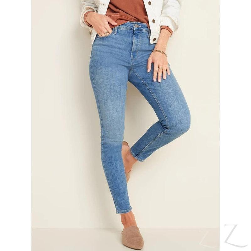 Buy-Ladies High Rise Super Skinny Super Strong Stretchy Denim Jeans | Plain | "Samina" - B Grade-Online-in South Africa-on Zalemart
