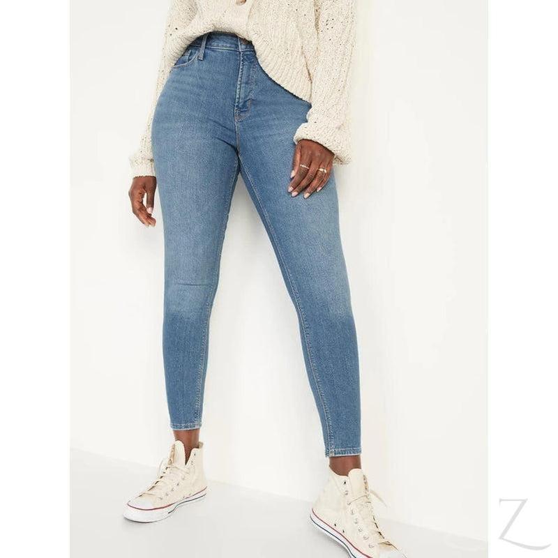 Buy-Ladies High Rise Super Skinny Super Strong Stretchy Denim Jeans | Plain | "Samina" - B Grade-Online-in South Africa-on Zalemart