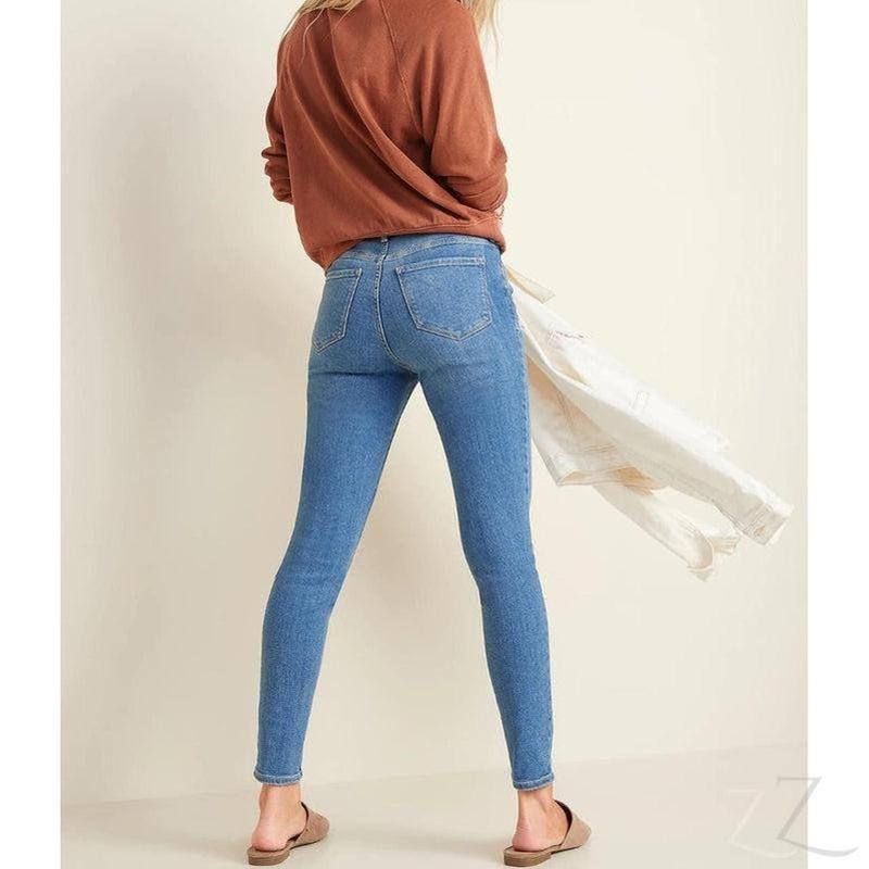 Buy-Ladies High Rise Super Skinny Super Strong Stretchy Denim Jeans | Plain | "Samina" - B Grade-Online-in South Africa-on Zalemart