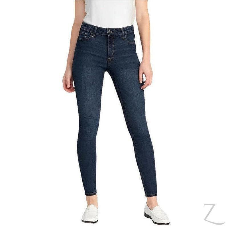 Buy-Ladies High Rise Super Skinny Super Strong Stretchy Denim Jeans | Plain | "Samina"-B Grade (Small Rejects)-Online-in South Africa-on Zalemart