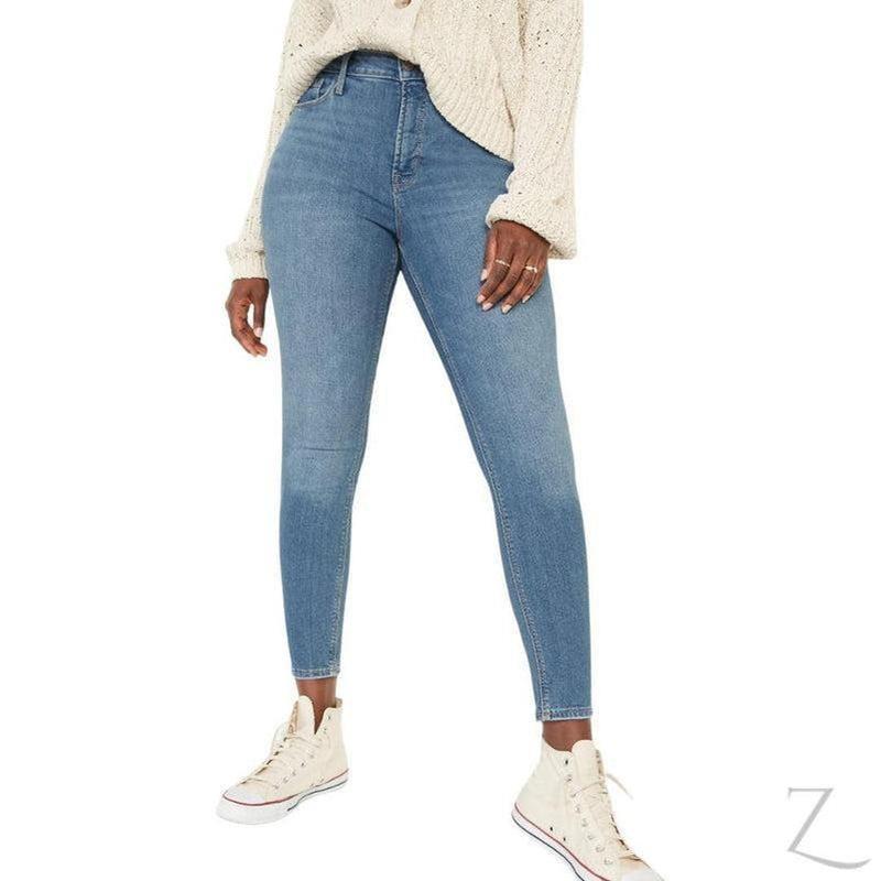 Buy-Ladies High Rise Super Skinny Super Strong Stretchy Denim Jeans | Plain | "Samina"-B Grade (Small Rejects)-Online-in South Africa-on Zalemart