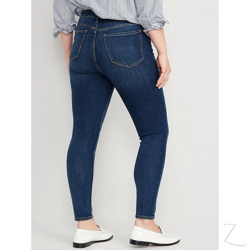 Buy-Ladies High Rise Super Skinny Super Strong Stretchy Denim Jeans | Plain | "Samina"-Online-in South Africa-on Zalemart