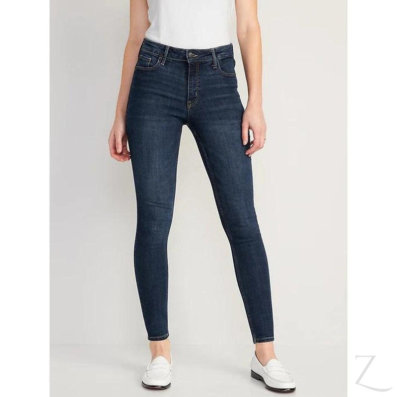 Buy-Ladies High Rise Super Skinny Super Strong Stretchy Denim Jeans | Plain | "Samina"-Online-in South Africa-on Zalemart