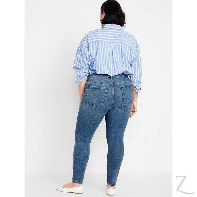 Buy-Ladies High Rise Super Skinny Super Strong Stretchy Denim Jeans | Ripped | "Samina" - B Grade-Online-in South Africa-on Zalemart