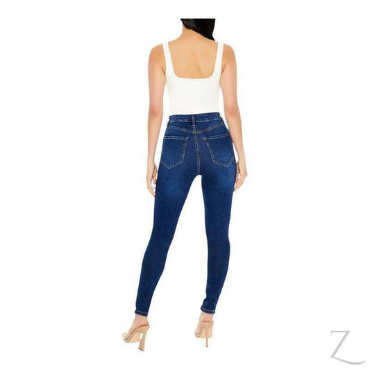 Buy-Ladies High Rise Super Stretchy Super Skinny Strong Denim Jeans | Plain | "Fele" - B Grade-Online-in South Africa-on Zalemart
