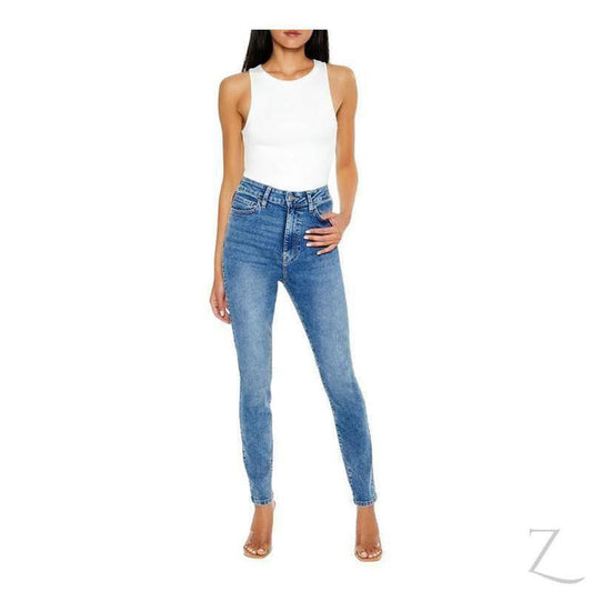 Buy-Ladies High Rise Super Stretchy Super Skinny Strong Denim Jeans | Plain | "Fele" - B Grade-Online-in South Africa-on Zalemart