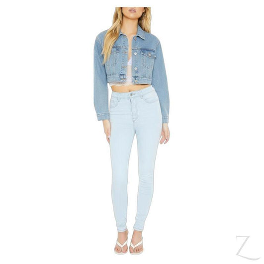 Buy-Ladies High Rise Super Stretchy Super Skinny Strong Denim Jeans | Plain | "Fele" - B Grade-Online-in South Africa-on Zalemart