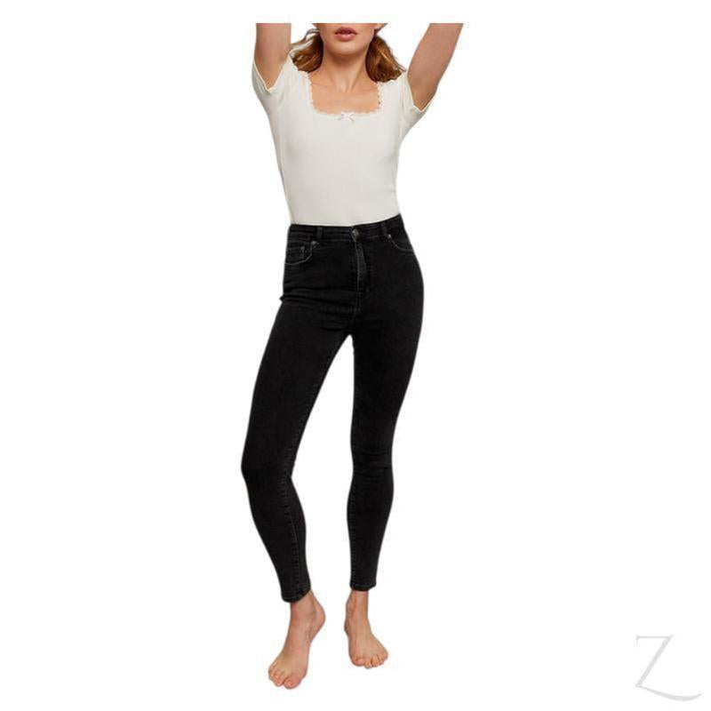 Buy-Ladies High Rise Super Stretchy Super Skinny Super Strong Denim Jeans | Detailed | "Khumba" - A Grade-Online-in South Africa-on Zalemart