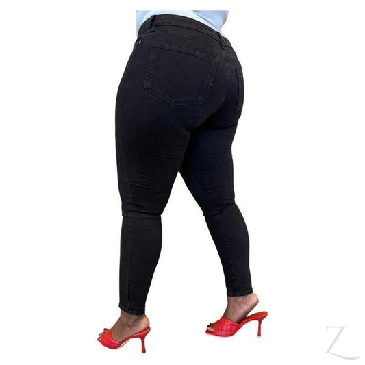 Buy-Ladies High Rise Super Stretchy Super Skinny Super Strong Denim Jeans | Plain | "Sithelo"-Online-in South Africa-on Zalemart
