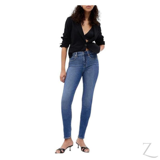 Buy-Ladies High Rise Super Strong Stretchy Skinny Denim Jeans | Plain | "Bobo"-B Grade (Small Rejects)-Online-in South Africa-on Zalemart