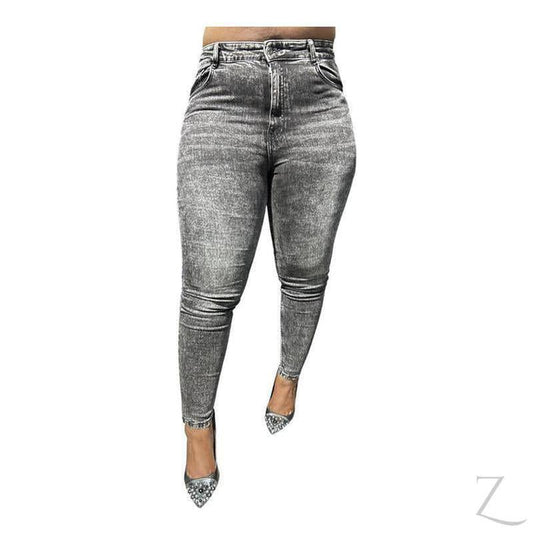 Buy-Ladies High Rise Super Strong Super Skinny Slightly Stretchy Denim Jeans | Plain | "Rio" - B Grade-Acid Black-24-Online-in South Africa-on Zalemart