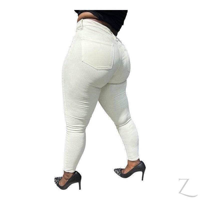 Buy-Ladies High Rise Super Strong Super Skinny Stretchy Denim Jeans | Plain | "Futhi" - B Grade-Online-in South Africa-on Zalemart