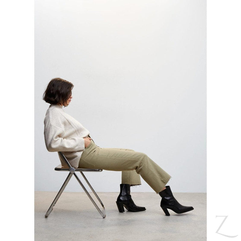 Buy-Ladies High Waist Strong Stretchy Flared Denim Jeans | Cropped | "Sithelo"-Online-in South Africa-on Zalemart