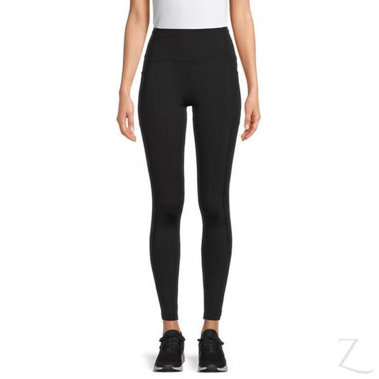 Buy-Ladies High Waist Super Stretchy Strong Ankle Leggings | Side Pockets | "Enza" - B Grade-Black-S-Online-in South Africa-on Zalemart