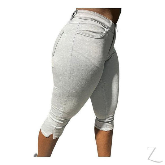 Buy-Ladies High Waist Super Stretchy Strong Capri Denim Jeans | 3/4 Length | "Ruri" - B Grade-Online-in South Africa-on Zalemart