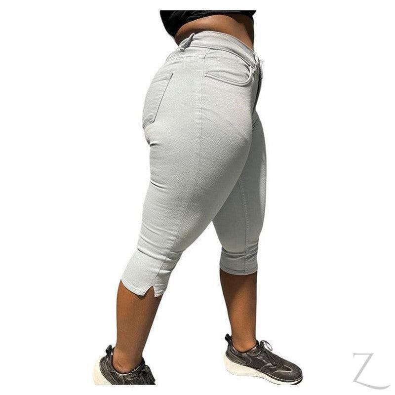 Buy-Ladies High Waist Super Stretchy Strong Capri Denim Jeans | 3/4 Length | "Ruri" - B Grade-Online-in South Africa-on Zalemart