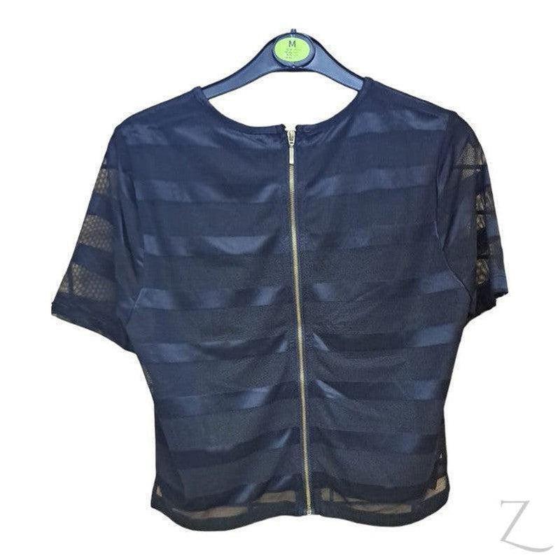 Buy-Ladies Silky Mesh Top | Striped | "Ria" - B Grade-Online-in South Africa-on Zalemart