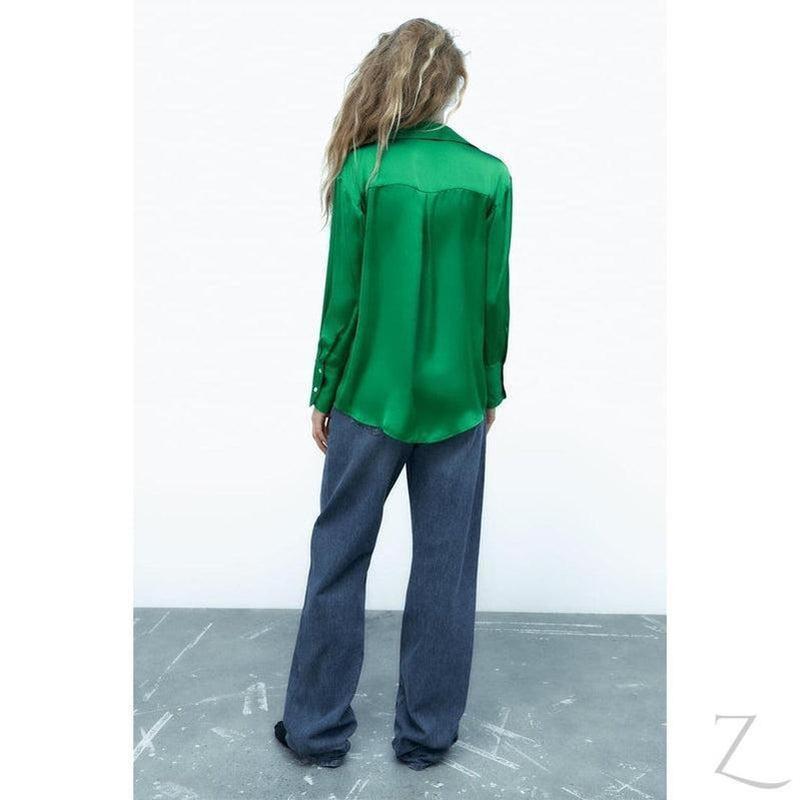 Buy-Ladies Silky Satin Shirt | Plain | "Zia" - B Grade-Online-in South Africa-on Zalemart