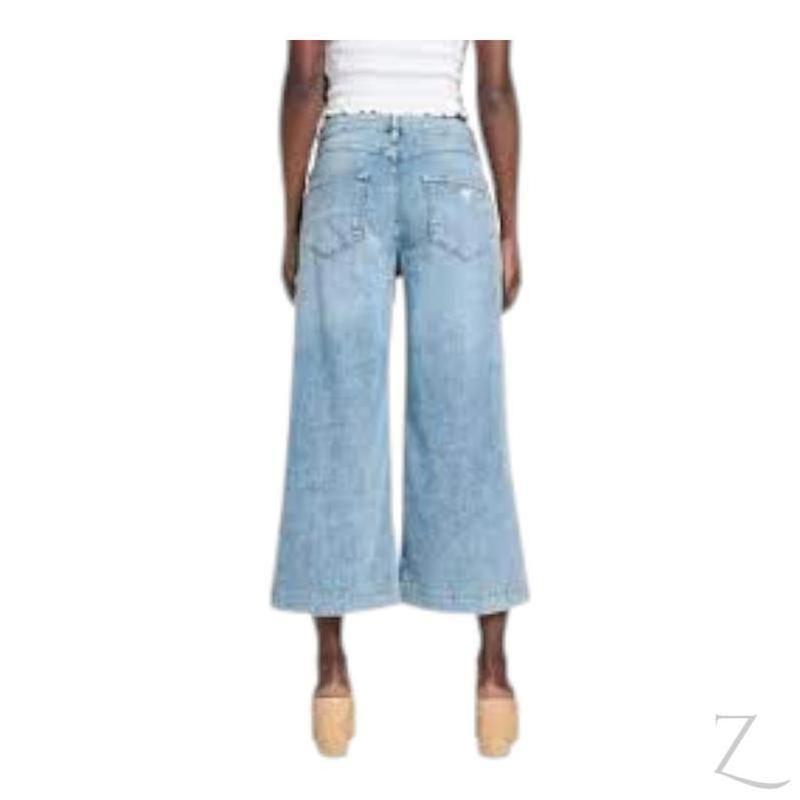 Buy-Ladies Stretchy Strong Wide Leg Denim Jeans | Cropped | "Gela" - B Grade-Online-in South Africa-on Zalemart