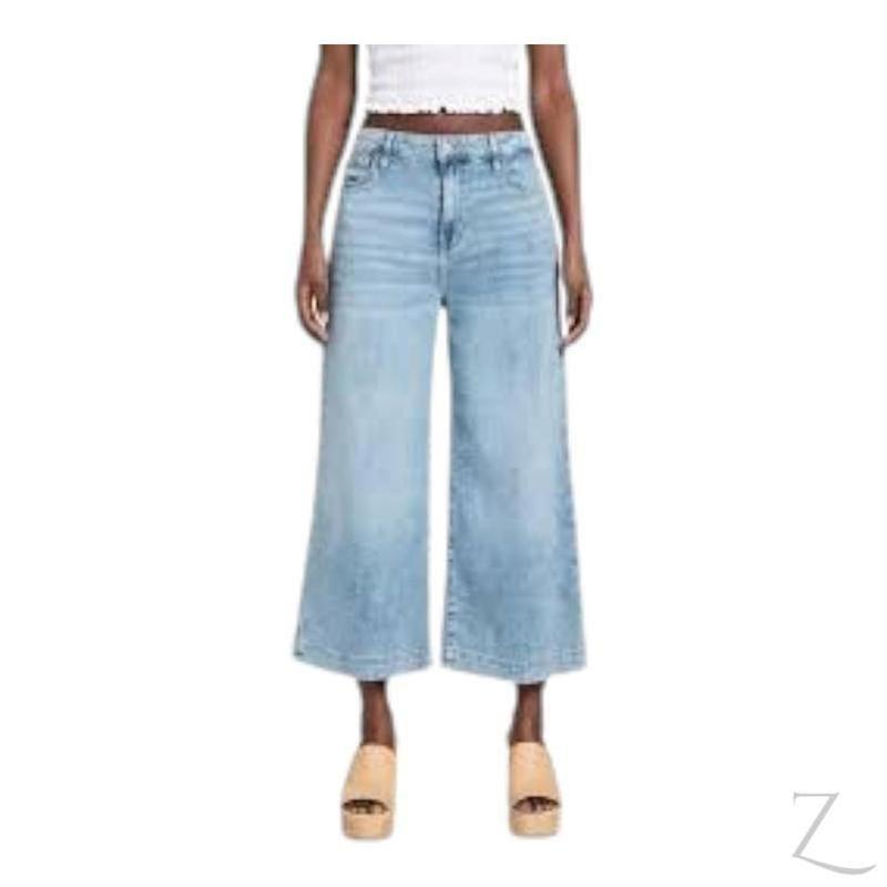 Buy-Ladies Stretchy Strong Wide Leg Denim Jeans | Cropped | "Gela" - B Grade-Online-in South Africa-on Zalemart