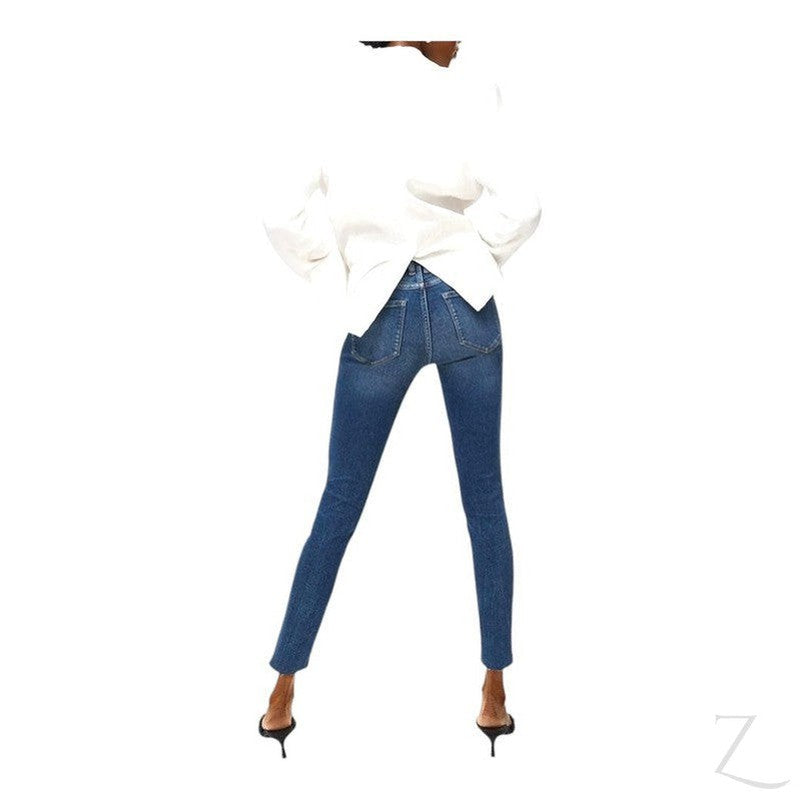 Buy-Ladies Super Skinny Stretchy Strong Denim Jeans | Cropped | "Sithelo"-Online-in South Africa-on Zalemart