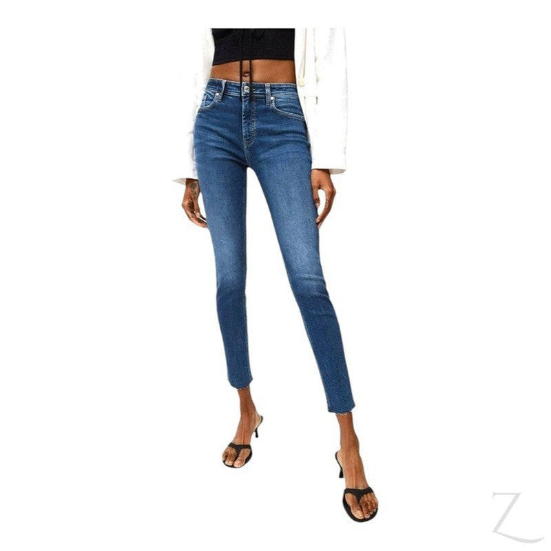 Buy-Ladies Super Skinny Stretchy Strong Denim Jeans | Cropped | "Sithelo"-Online-in South Africa-on Zalemart