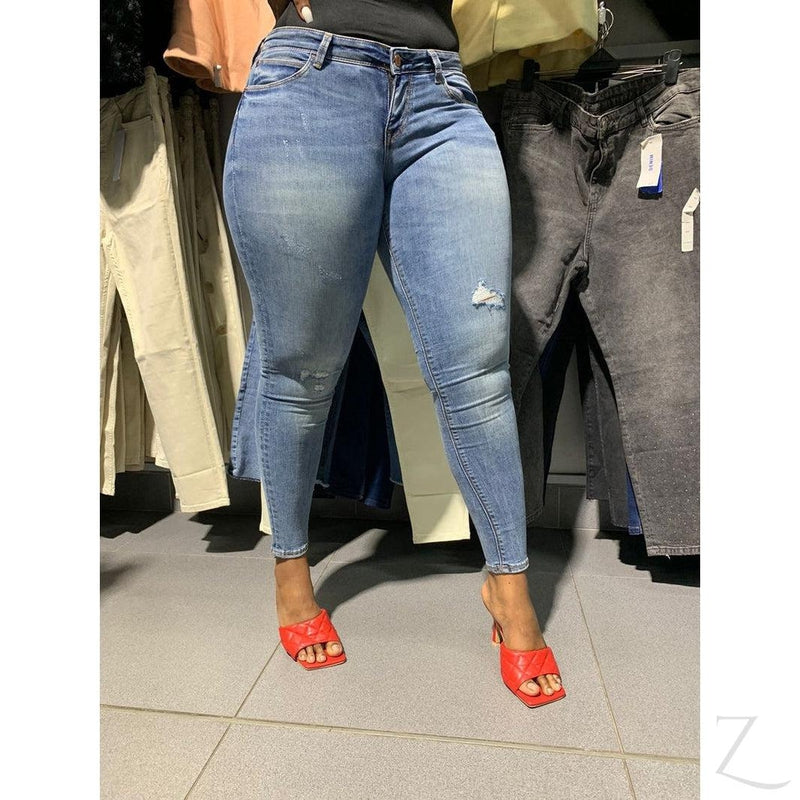 Buy-Ladies Super Skinny Super Stretchy Strong Push Up Denim Jeans | Ripped | "Futhi"-Online-in South Africa-on Zalemart