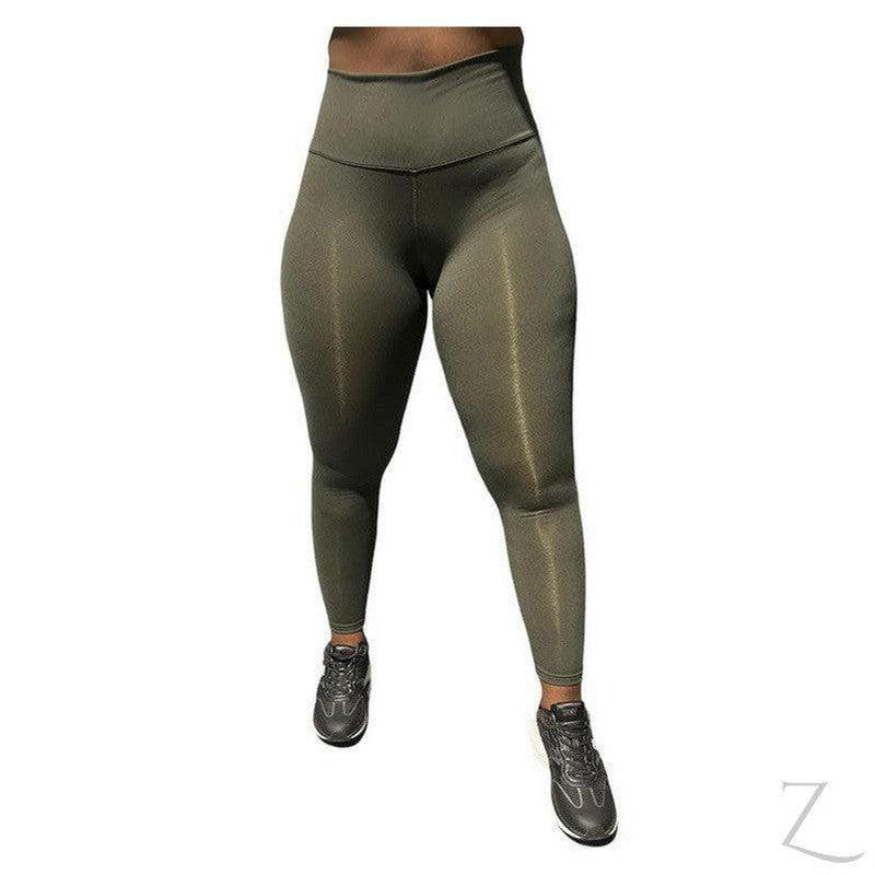 Buy-Ladies Super Stretchy Leggings | Plain | "Samina" - A Grade-Dark Green-XS-Online-in South Africa-on Zalemart
