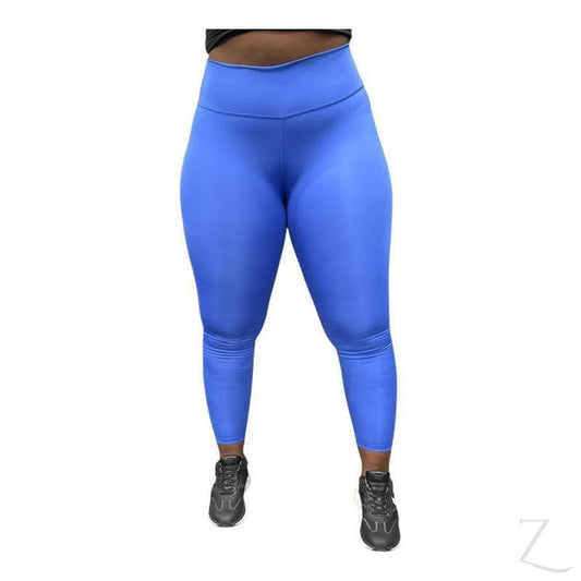 Buy-Ladies Super Stretchy Strong Leggings | Plain | "Zinga" - A Grade-Bright Blue-XS-Online-in South Africa-on Zalemart