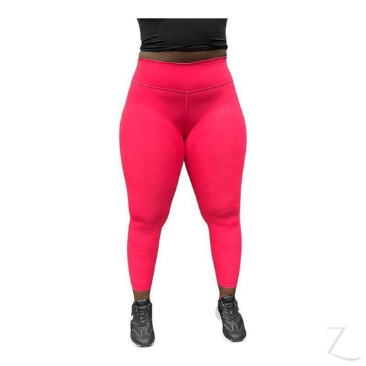 Buy-Ladies Super Stretchy Strong Leggings | Plain | "Zinga" - A Grade-Bright Pink-S-Online-in South Africa-on Zalemart