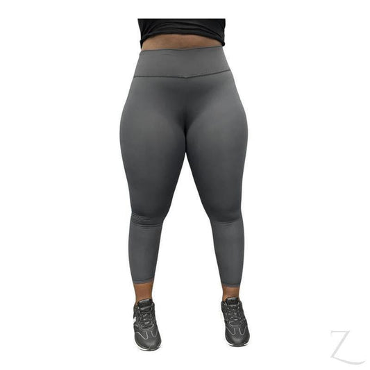 Buy-Ladies Super Stretchy Strong Leggings | Plain | "Zinga" - A Grade-Grey-XS-Online-in South Africa-on Zalemart
