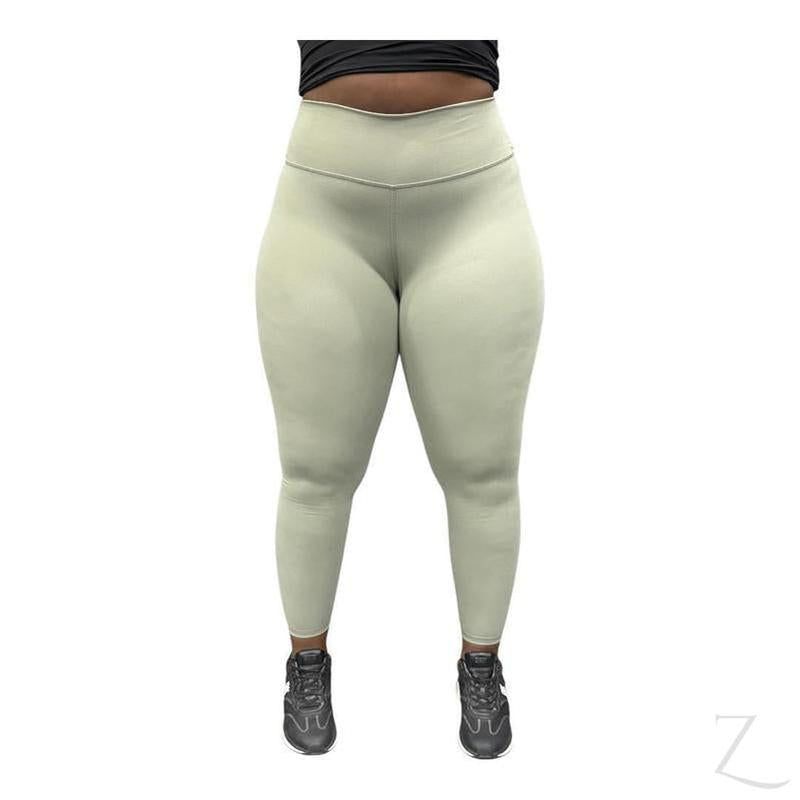 Buy-Ladies Super Stretchy Strong Leggings | Plain | "Zinga" - A Grade-Light Green-S-Online-in South Africa-on Zalemart